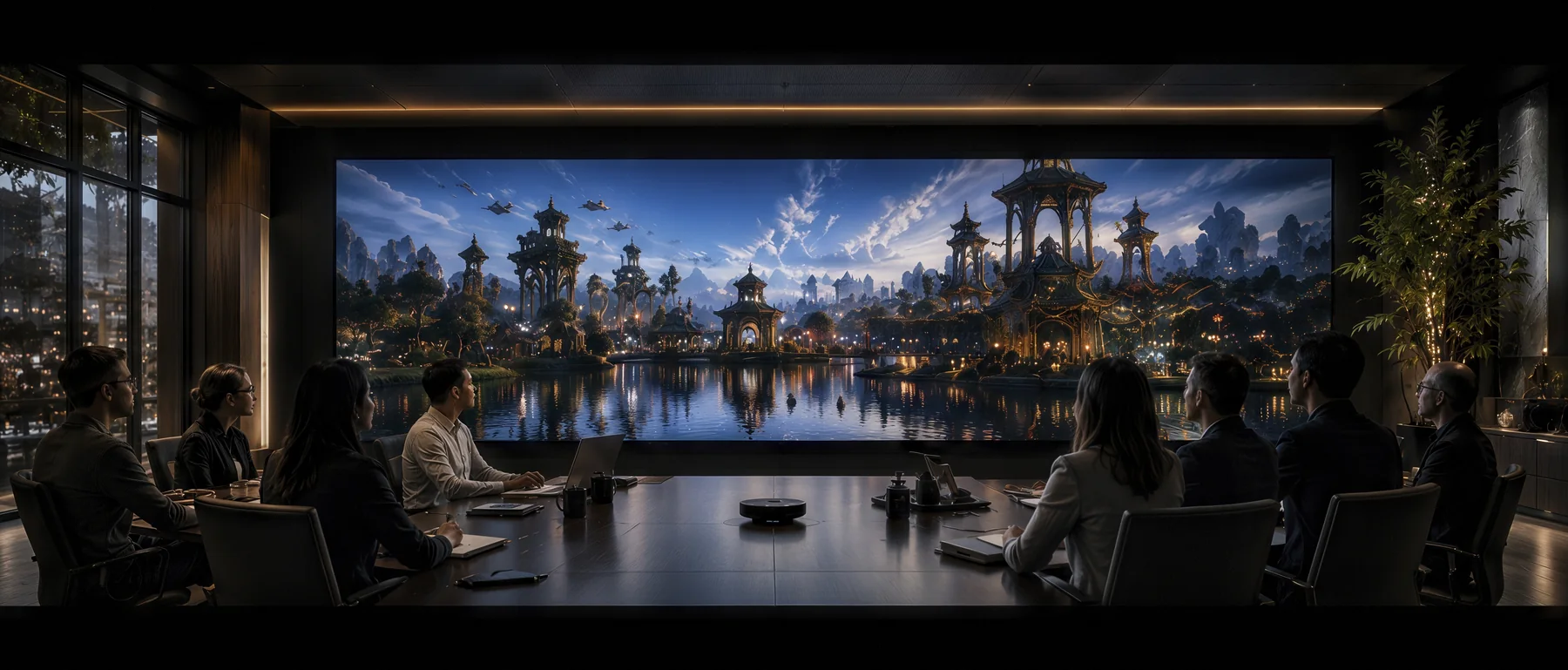 Enigmaw presenting a cinematic destination vision to stakeholders